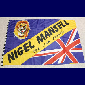 Nigel Mansell Fahne "THE LION HEARTED"