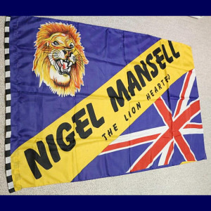 Nigel Mansell Fahne "THE LION HEARTED"